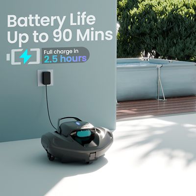 Image showing 7 th Aiper Intelligent SG 800B Cordless Robotic Pool Vacuum for Above-Ground Pools 860 sq. ft. with 22 GPM Suction Power