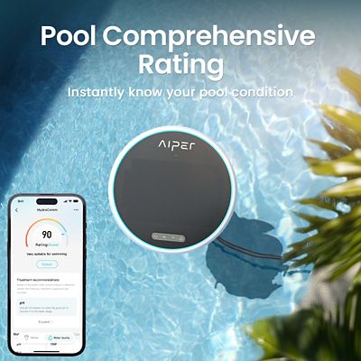 Image showing  HydroComm 24/7 Water Quality Monitor for Pools, Tracking TDS, EC, pH, Temp & ORP, Solar Powered