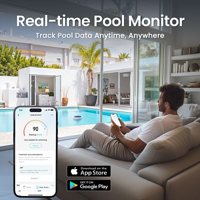 Image showing 8 th Aiper Intelligent HydroComm 24/7 Water Quality Monitor for Pools, Tracking TDS, EC, pH, Temp & ORP, Solar Powered
