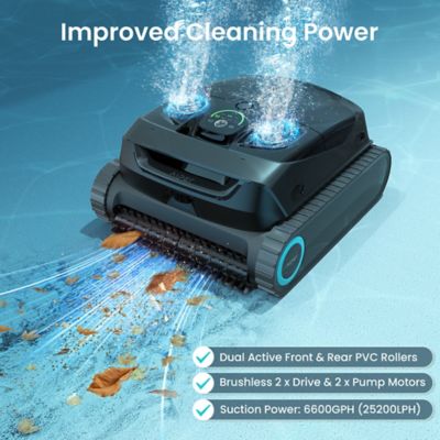 Image showing 6 th Aiper Intelligent Scuba X1 Pro Adaptive Robotic Pool Cleaner, Ultra-Fine Filtration, Works with HydroComm Pure, 6600 GPH