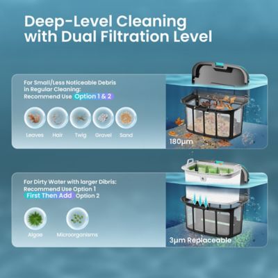 Image showing 7 th Aiper Intelligent Scuba X1 Pro Adaptive Robotic Pool Cleaner, Ultra-Fine Filtration, Works with HydroComm Pure, 6600 GPH