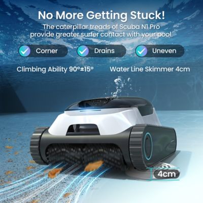 Image showing  Scuba N1 Plus Robotic Pool Cleaner with MicroMesh Filtration for In-Ground Pools, Treads & App