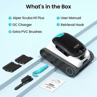 Image showing 8 th Aiper Intelligent Scuba N1 Plus Robotic Pool Cleaner with MicroMesh Filtration for In-Ground Pools, Treads & App