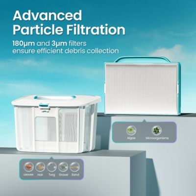 Image showing  Scuba L1 Cordless Robotic Pool Cleaner for Above-Ground Pools up to 1100 sq. ft. with Bumper Protection