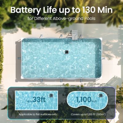 Image showing  Scuba L1 Cordless Robotic Pool Cleaner for Above-Ground Pools up to 1100 sq. ft. with Bumper Protection