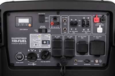 Image showing  Diehard Tri-Fuel Inverter Generator Rated 7200 W (Gas)/6500 With CO Alert