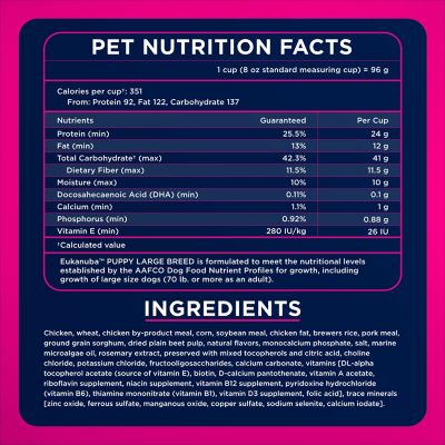 Image showing 5 th Eukanuba Puppy Large Breed Chicken Formula Dry Dog Food