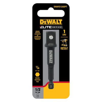 DEWALT Socket 1/4 in. Hex 1/2 in. sq. Adapter Impact