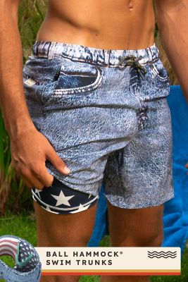 Shinesty Denim Ball Hammock Pouch 5 in. Swim Trunks