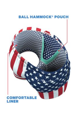 Image showing  American Flag Patch Ball Hammock Pouch 5 in. Swim Trunks