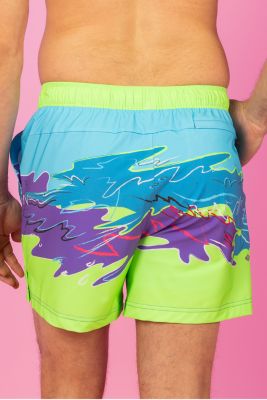 Image showing  Retro Neon Ball Hammock Pouch 5 in. Swim Trunks
