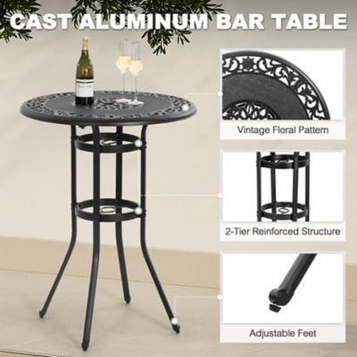 Image showing  3 pc. Patio Swivel Bar Set,Umbrella Hole
