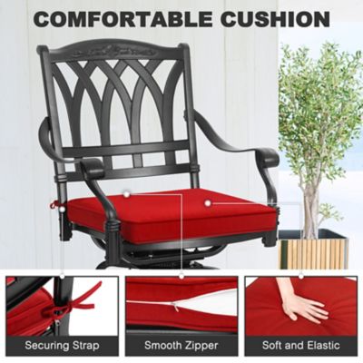 Image showing 8 th Nuu Garden 3PCS Patio Swivel Bar Set,Umbrella Hole