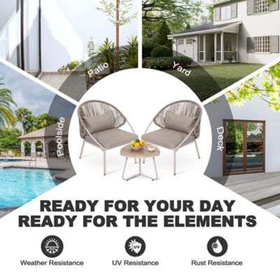 Image showing  3 pc. Iron Patio Furniture Set