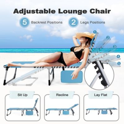 Image showing  Patio 5-Position Folding Lounge Chair