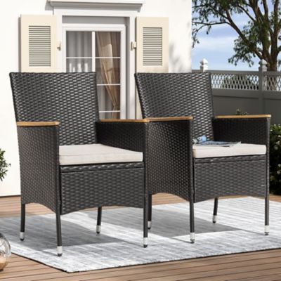 Image showing 7 th Nuu Garden 2PCS Wicker Patio Chairs with Cushions