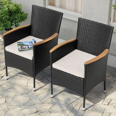 Image showing 9 th Nuu Garden 2PCS Wicker Patio Chairs with Cushions