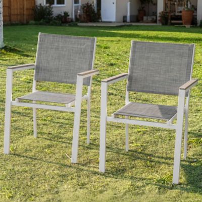 Nuu Garden Outdoor 2 pc. Wicker Dining Chair, Iron Frame