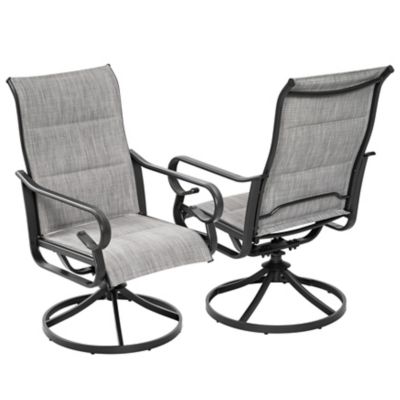 Image showing  Swivel Textilene Dining Chair for Outdoor Use