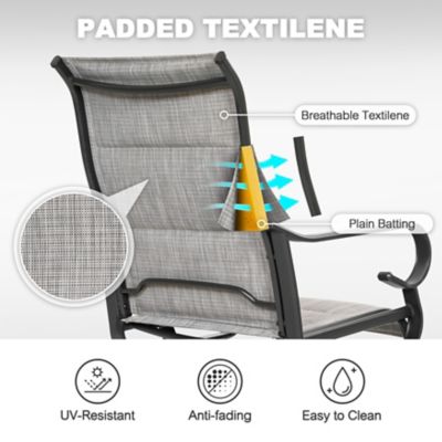 Image showing  Swivel Textilene Dining Chair for Outdoor Use