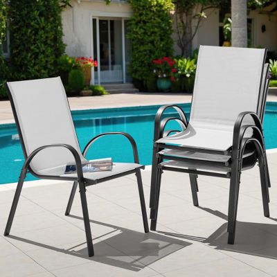 Nuu Garden Stackable Textilene Dining Chair for Patio