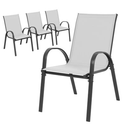 Image showing  Stackable Textilene Dining Chair for Patio