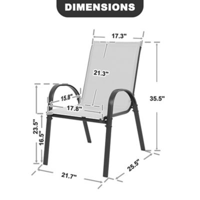 Image showing 6 th Nuu Garden Outdoor 4 pc. Patio Dining Chairs, Stackable Chairs