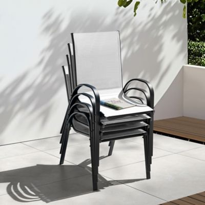 Image showing 7 th Nuu Garden Outdoor 4 pc. Patio Dining Chairs, Stackable Chairs