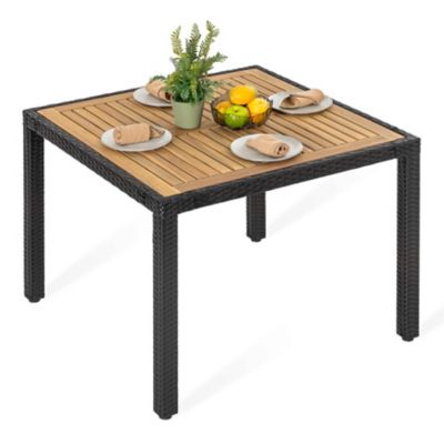 Image showing  Patio Dining Table, Acacia Wood Top