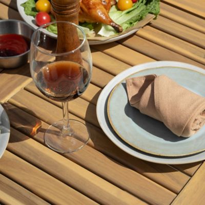 Image showing 9 th Nuu Garden Patio Dining Table, Acacia Wood Top