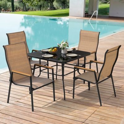 Nuu Garden 5 pc. Iron Outdoor Dining Set