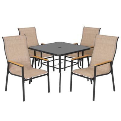 Image showing  5 pc. Iron Outdoor Dining Set