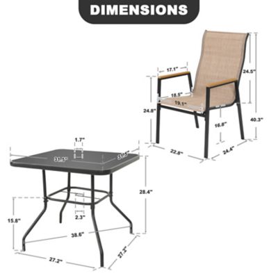 Image showing 5 th Nuu Garden 5 pc. Iron Outdoor Dining Set