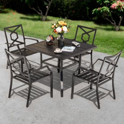 Nuu Garden Outdoor Iron Dining Set Of 5