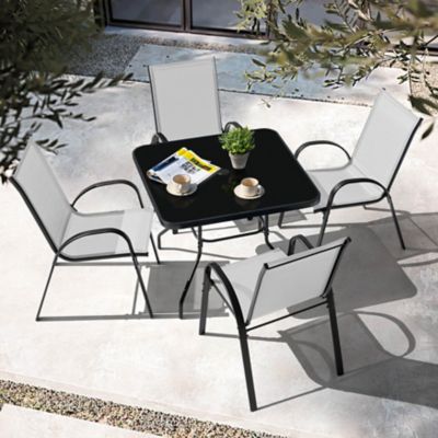 Nuu Garden Outdoor 5 pc. Iron Dining Set, SDS201GR-502