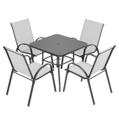 Image showing  Outdoor 5 pc. Iron Dining Set, SDS201GR-502