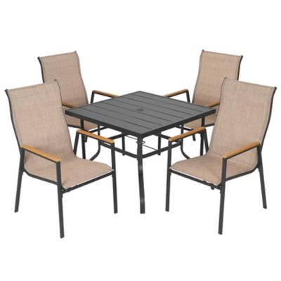 Image showing  5 pc. Metal Dining Set for Garden
