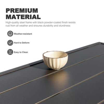 Image showing  5 pc. Metal Dining Set for Garden