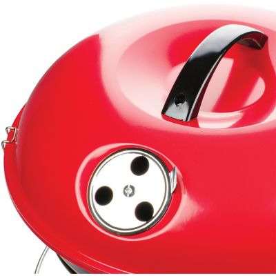 Image showing  14 in. Portable Charcoal Grill, Red
