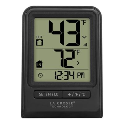 Image showing  Battery-Powered LCD Wireless 2 pc. Digital Weather Thermometer Station with Hygrometer