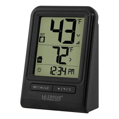 Image showing  Battery-Powered LCD Wireless 2 pc. Digital Weather Thermometer Station with Hygrometer