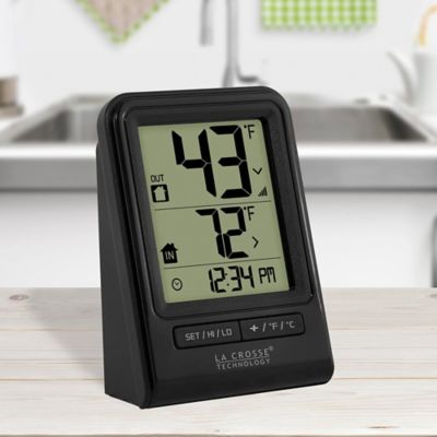 Image showing  Battery-Powered LCD Wireless 2 pc. Digital Weather Thermometer Station with Hygrometer