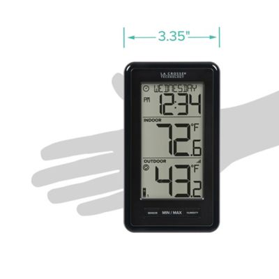 Image showing  Battery-Powered LCD Wireless 2 pc. Digital Weather Thermometer Station with Hygrometer and Calendar