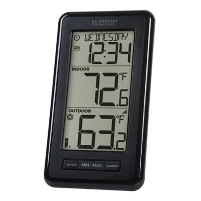 Image showing 5 th La Crosse Technology Battery-Powered LCD Wireless 2 pc. Digital Weather Thermometer Station with Hygrometer and Calendar