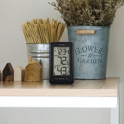 Image showing 6 th La Crosse Technology Battery-Powered LCD Wireless 2 pc. Digital Weather Thermometer Station with Hygrometer and Calendar