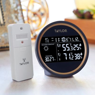 Image showing  Battery-Powered Wireless 3-Channel Digital Weather Forecaster and Clock with Wireless Remote Sensor