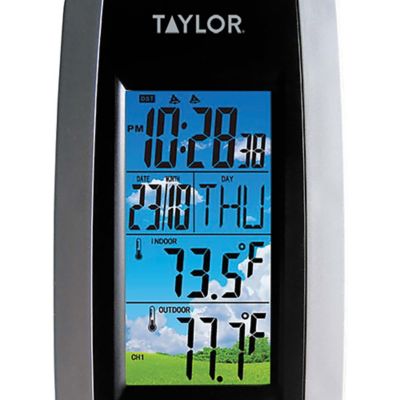 Image showing  Battery-Powered Wireless 3-Channel Digital Weather Station Thermometer and Clock with Wireless Remote Sensor