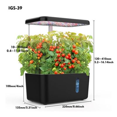 Image showing  Indoor Hydroponic Growing System with LED Grow Lights, Water Pump, Timer, and Pods