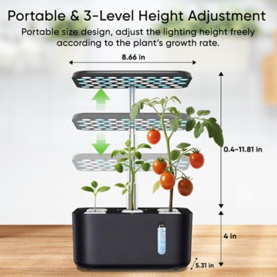 Image showing  Indoor Hydroponic Growing System with LED Grow Lights, Water Pump, Timer, and Pods