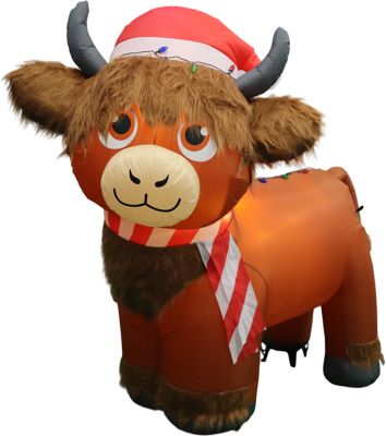 Gemmy 7 ft. Airblown Highlander Cow
